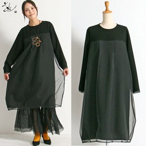 洋装/连衣裙 2024年 洋装/连衣裙 透明纱 秋冬新品 乔其纱 日本制造