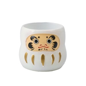 NYミニミニレジンポット　だるま　ホワイト