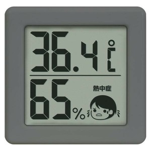 ドリテック　小さいデジタル温湿度計　ダークグレー　O-420(DG)