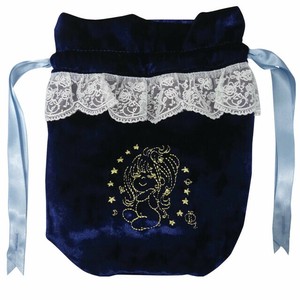 【水森亜土】レース＆ベロア巾着ポーチ　発売！