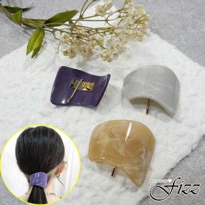 【ヘアカフ】【日本製アクリル】スクエア型フックポニー　42-8106