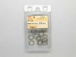 日本製 made in japan ニッケル Wリング 0.8×8 P-118