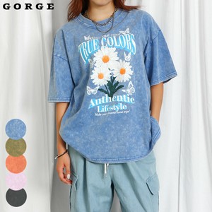 ピグメント花柄Tシャツ