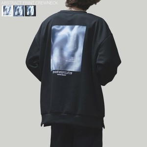 Sweatshirt Back Print Crew Neck Cardboard knit Silk Touch