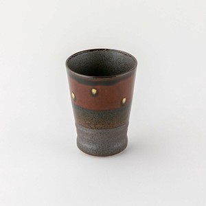 【特価5%OFF】ボーダーBR　タンブラー　M　【手描き・匠の技・日本製・美濃焼】