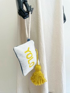 ⑥【SALE★在庫限り】miniビーズレターポシェット（手刺繍ビーズ）