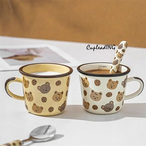 ◆◆大人気◆◆激安セール 陶磁器カップ 4点セット 甘いスプーン マグカップ かわいい 家庭用