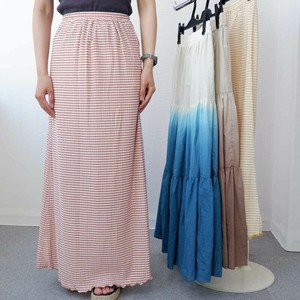 【特価】某ブランド　ロングスカート　アソート　　セミフレアギンガム柄スカート・ティアードスカート