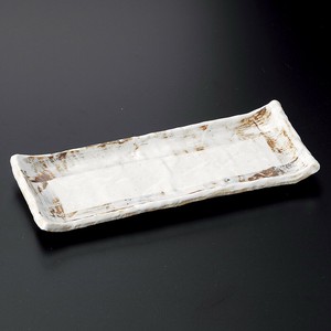 志野タタキ突出皿　美濃焼 日本製 和食器　陶器