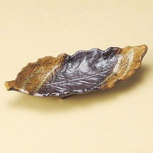 南蛮一珍木ノ葉突出皿(萬古焼)　 日本製 和食器　陶器