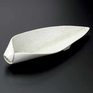 笹型ラスター前菜皿　美濃焼 日本製 和食器　陶器