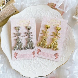 Pierced Earrings Gold Post Gold Earrings Retro