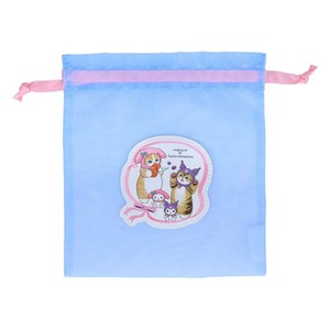 【巾着袋】mofusand×サンリオ 刺繍シアー巾着 リボン