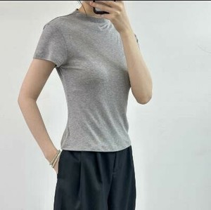 u24935 レディース トップス Tシャツ 短袖 カジュアル シャツ ハーフハイネック