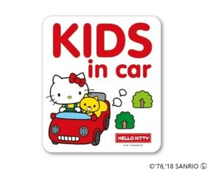 東洋マーク製作所　バイク・カーステッカー　KIDS IN CAR HELLO KITTY　LCS-595