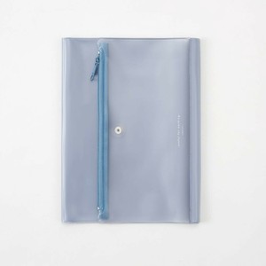 isshoni ペンケース付ノートカバーPVC A5 Rブルー N1936
