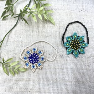 ブレスレット　インドネシア　ハンドメイド　ビーズ　お花　フラワー