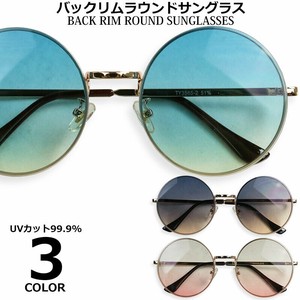 太阳眼镜 防紫外线 圆形 渐层