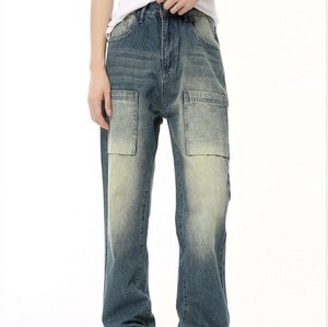 P18432 ボトムズ パンツ デニム ジーンズ ストレート 2024新作春夏  メンズ ヴィンテージ ズボン