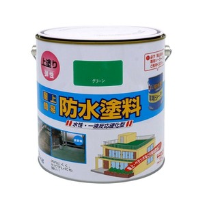 ニッペホームペイント 水性屋上防水塗料 3kg グリーン HUP104