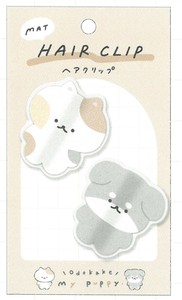 【2023秋冬新作】【ヘアピン】【ねこ雑貨・いぬ雑貨】マットヘアクリップ　ODEKAKE MY PUPPY　220905
