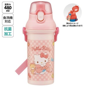 【スケーター】食洗機対応直飲みプラ製ワンタッチクリアボトル 【ハローキティ】  日本製