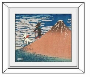 【特EMDq0712】フレームマグネット冨嶽三十六景凱風快晴リサとガスパ MGL-128