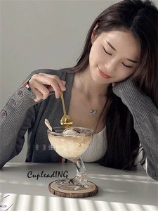 ＜人気商品＞INSスタイル アイスクリームカップ冷たい飲み物 グラス 甘いカップ 大人気