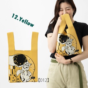 Jubilee ニット マルシェバッグ ミニトートバッグ キャット 猫 クリムト 12.Yellow