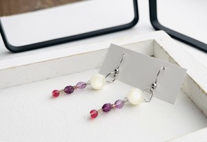 ボタンビーズピアス　金属アレルギー対応　サージカルステンレス