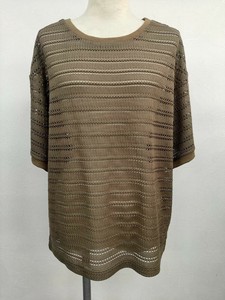 透かし柄ボーダー　Tシャツ