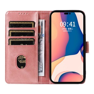 Huawei MATE50 honour 90ケース 手帳型 カード収納 マグネット式 ケース 保護カバー ローズゴールドBQ4654