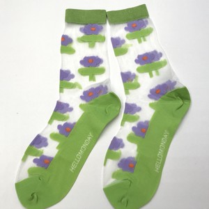 Crew Socks Flower Socks Flowers Ladies' Green