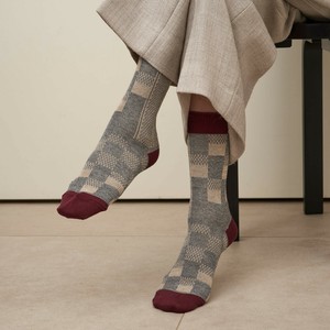 Crew Socks Ladies fashion Nordic Design Socks Men's 2-colors Made in Japan [2024 NEW]