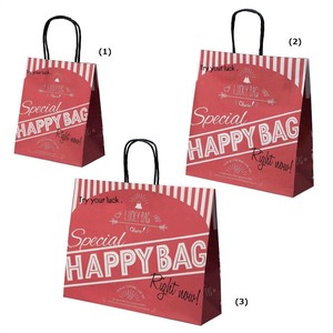 「HAPPY BAG」ハッピーバッグ　レッド　福袋　販促イベント用