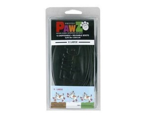 正規輸入品　アメリカ　Pawz Dog Boots社製　ポウズ　ラバードッグブーツ　ブラック　XL　PZBLKXL