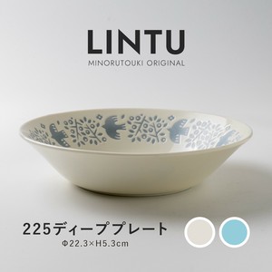 【LINTU(リントゥ)】 225ディーププレート［日本製 美濃焼 皿］オリジナル