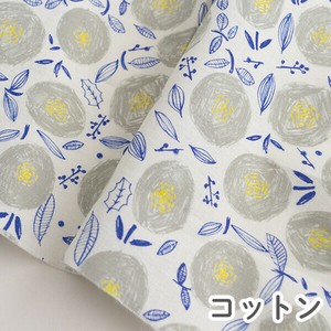 【生地】【布】【コットン】サークルフラワー デザインファブリック★1m単位でカット販売
