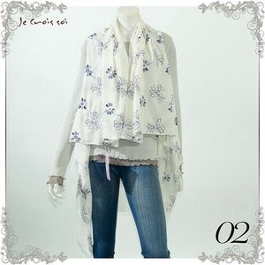 Stole Design Embroidery Fabric 2-way