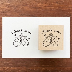 マールちゃん メッセージスタンプ Thank you(ありがとう)スタンプマルシェ 日本製 はんこ 女の子