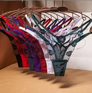 Tパンツ ショーツ セクシー  網紗 通気性  レース 刺繡  無地 快適 レディース ファッション  114#BQQ332