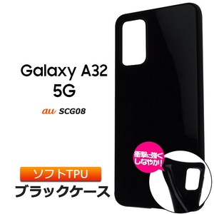Galaxy A32 5G ソフトケース カバー TPU ブラック スマホケース 無地 シンプル