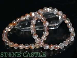 ☆高品質☆【ブレスレット】ラビットヘアルチルクォーツ (レインボー入り) (約7〜7.5mm)