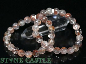 ☆高品質☆【ブレスレット】ラビットヘアルチルクォーツ (レインボー入り) (約9〜9.5mm)