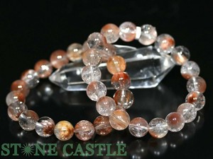 ☆高品質☆【ブレスレット】ラビットヘアルチルクォーツ (レインボー入り) (約11〜11.5mm)