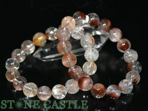 ☆高品質☆【ブレスレット】ラビットヘアルチルクォーツ (レインボー入り) (約13〜13.5mm)