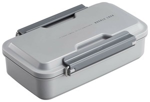 オーエスケー BUL BUCKLE LOCK ランチボックス(仕切付) BL-39D ライトグレー 850ml