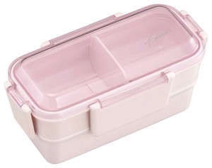 オーエスケー DUL No.3 DISH UP LUNCH ランチボックス二段(仕切付) PCW-600S ピンク