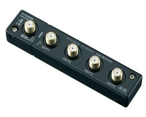 全端子電流通過型 双方向・VU・BS・CS 3224MHz対応4分配器 CSP4DW-P