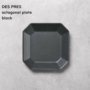 【DES PRES デ・プレ】 8角 スクエアプレート Sサイズ ブラック 食器 洋食器 美濃焼 日本製 Felice